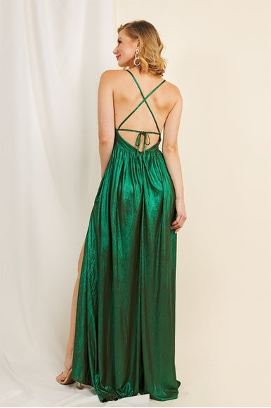 Shimmer Moss Gown