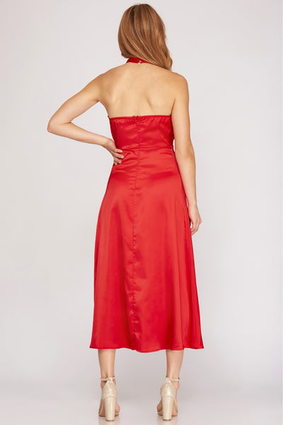 Satin Halter Gown